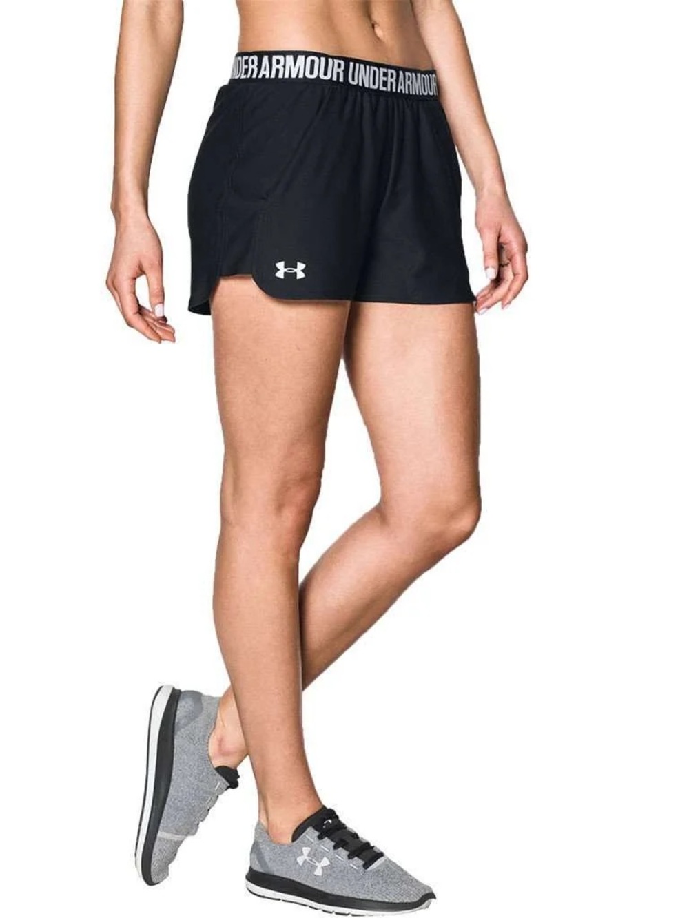 Under Armour Black Women's Athletic Training Shorts with Branded Waistband